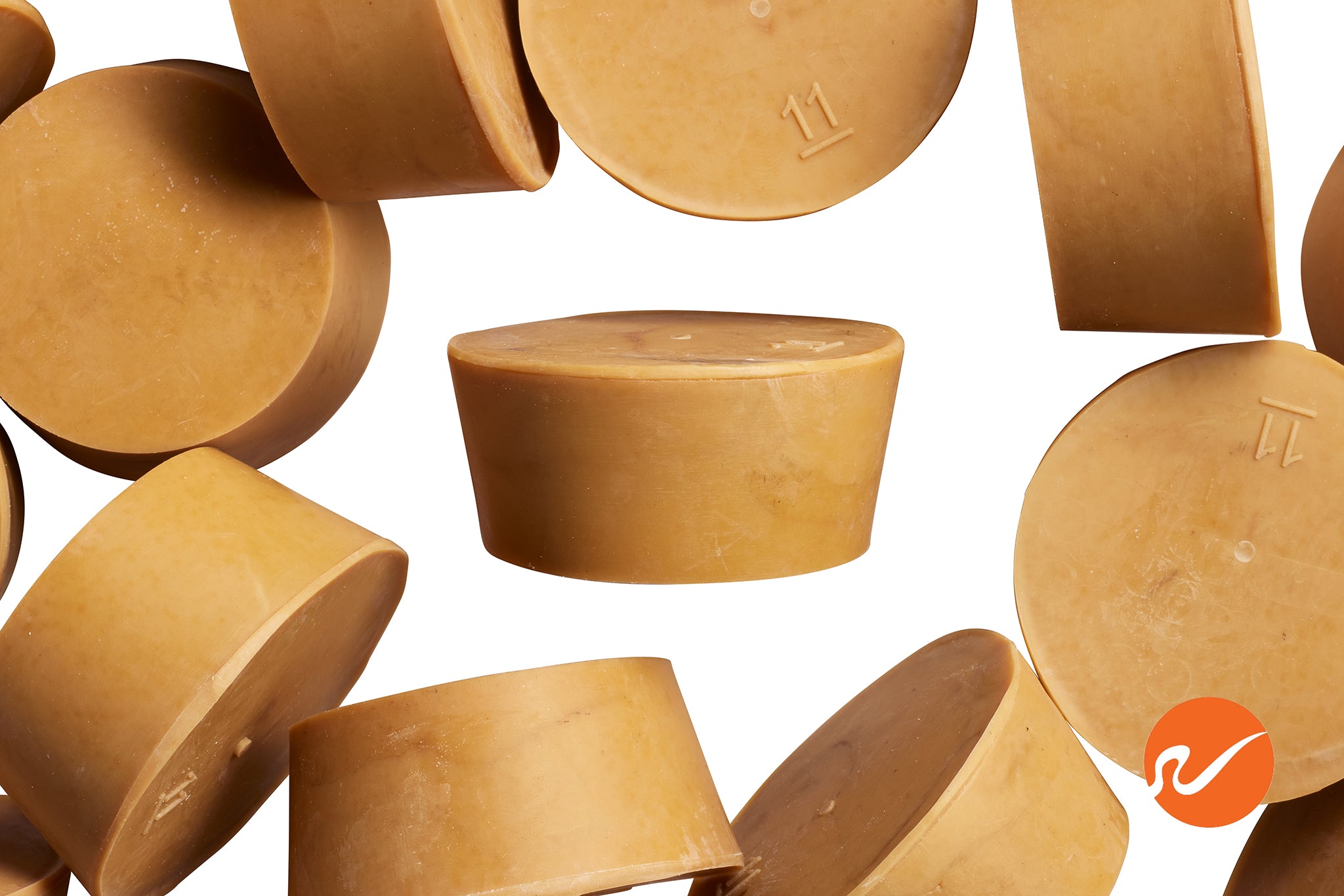 #11 Pure Gum Rubber Stoppers