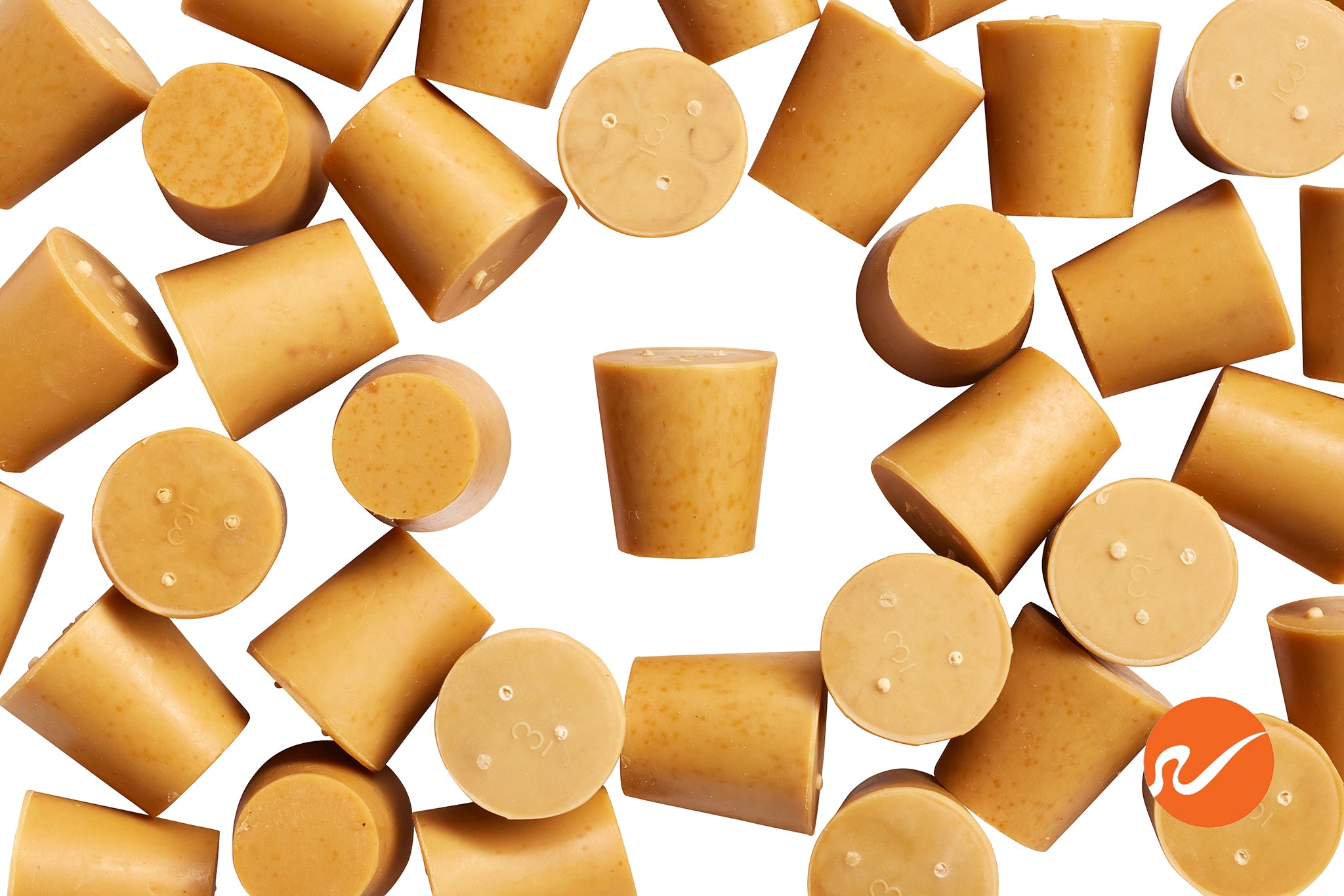 #3 Pure Gum Rubber Stoppers