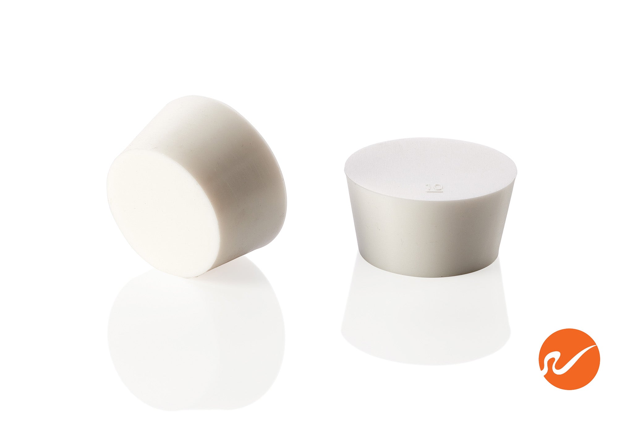 #10 White Silicone Rubber Stoppers