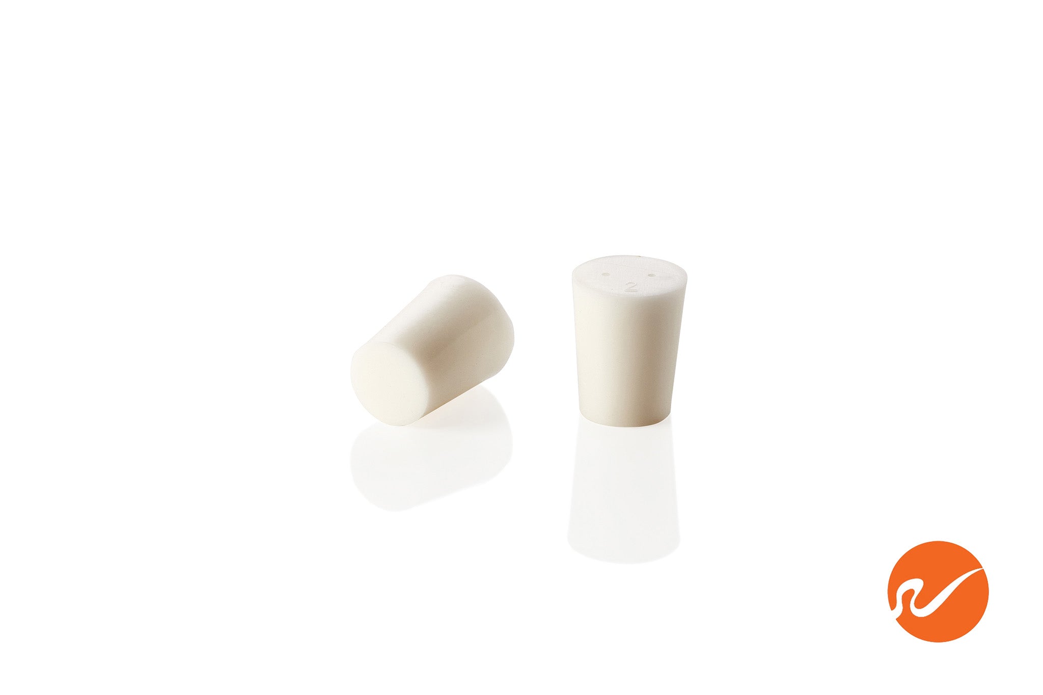 #2 White Silicone Rubber Stoppers