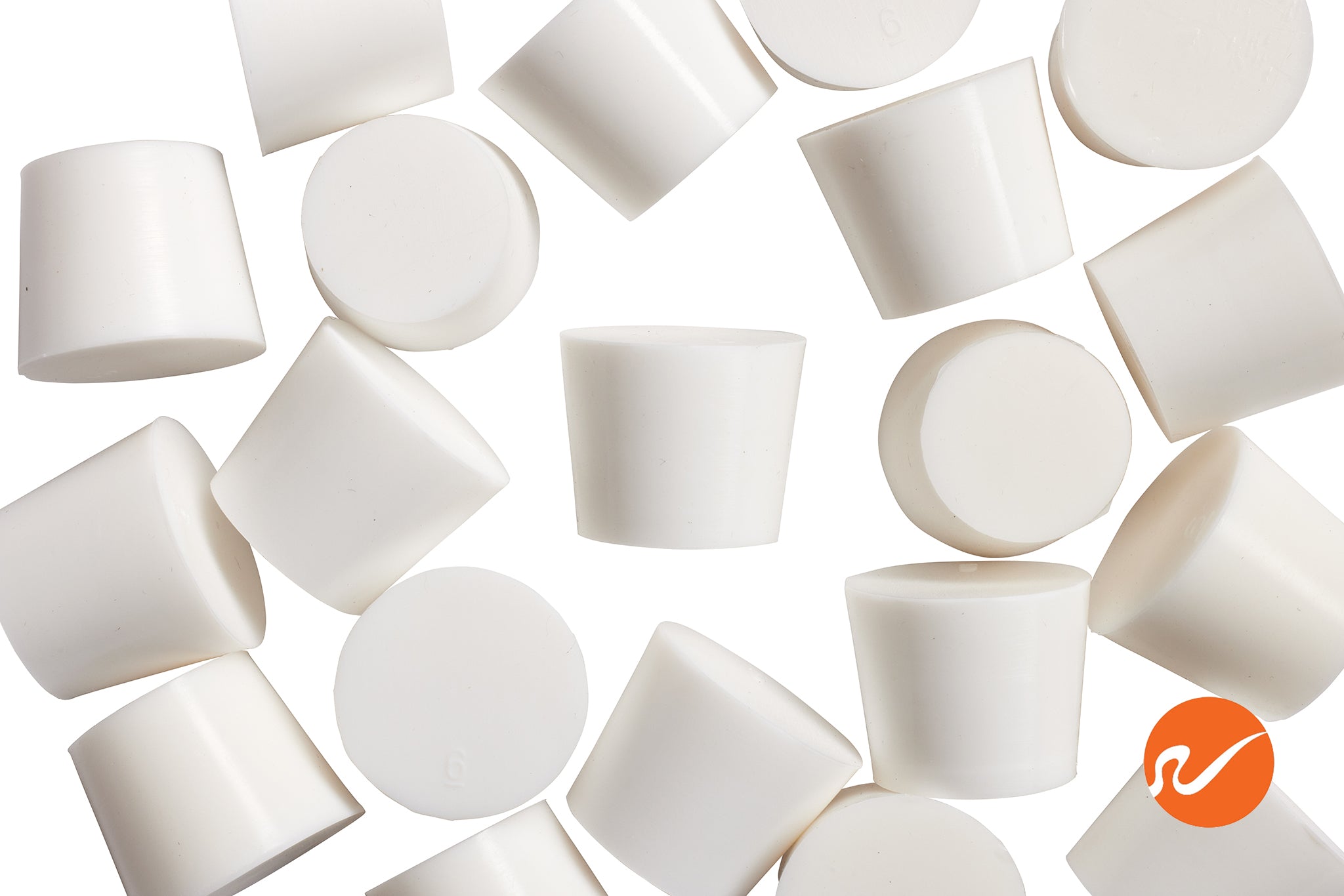 #6 White Silicone Rubber Stoppers