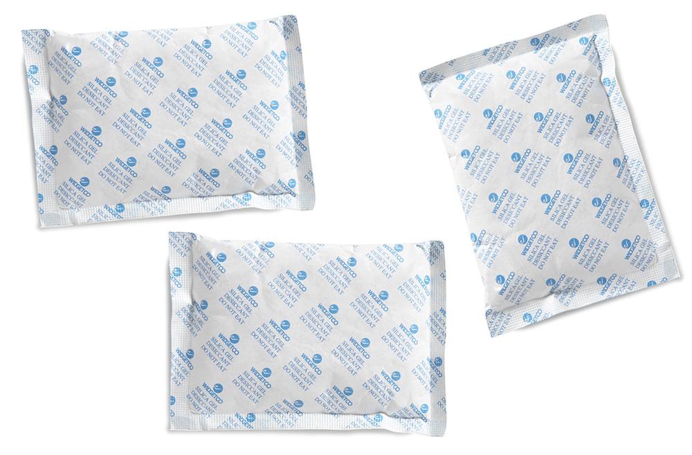 100g Silica Gel Desiccant, Tyvek packs (50 packs) - WidgetCo