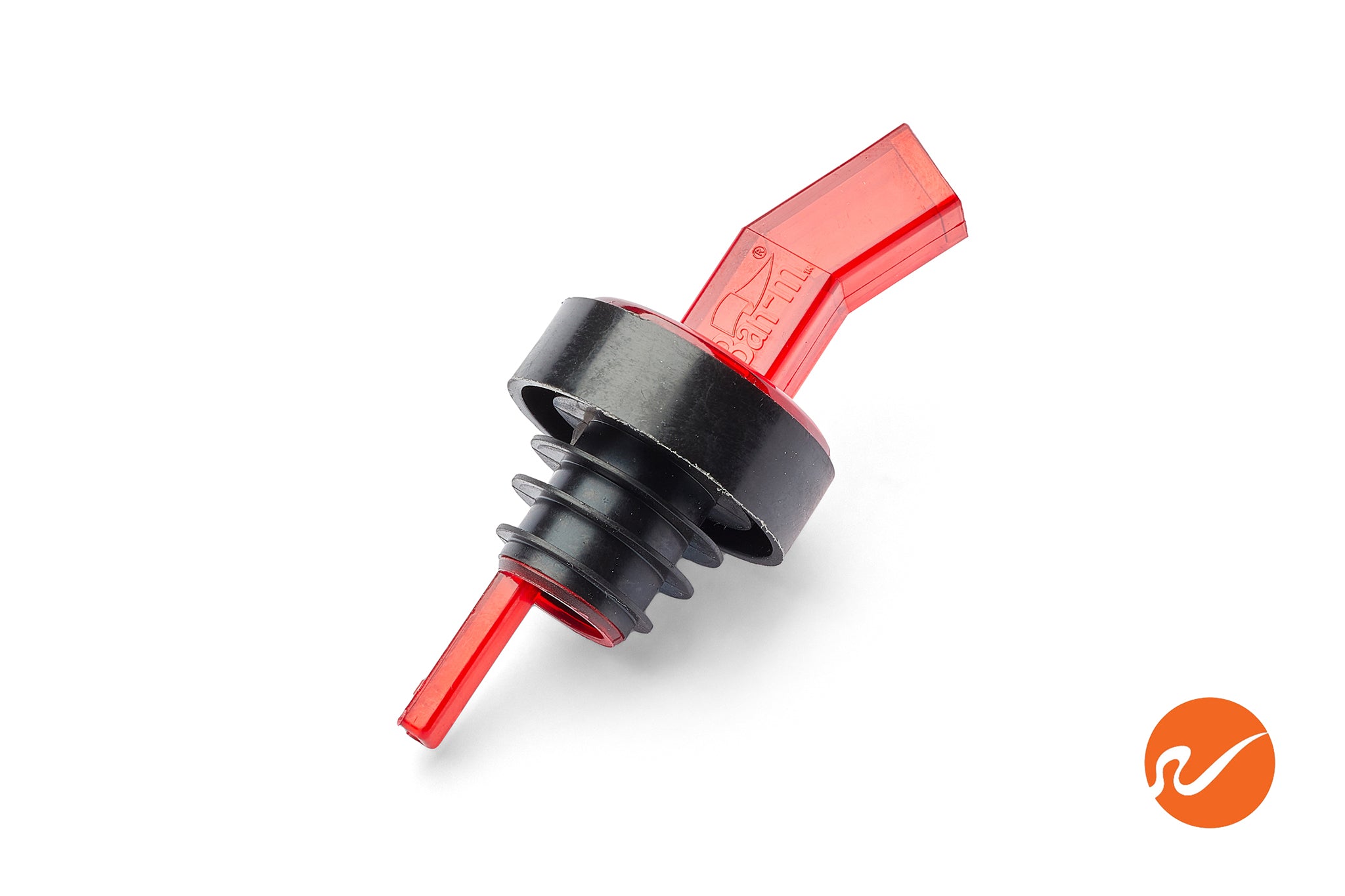 Red Plastic Pour Spouts w/ Bug Screen & Grip Collar - WidgetCo