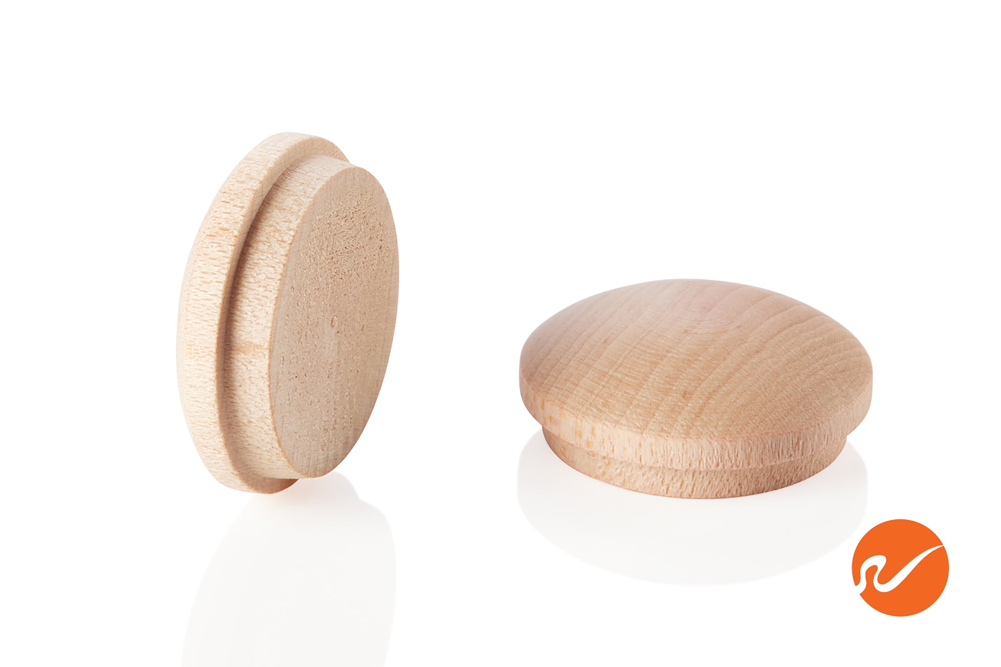 1" Maple Button Top Wood Plugs - WidgetCo