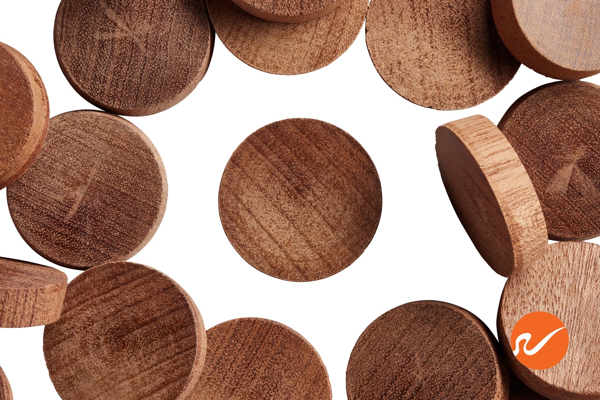 1" Mahogany Wood Plugs - End Grain - WidgetCo