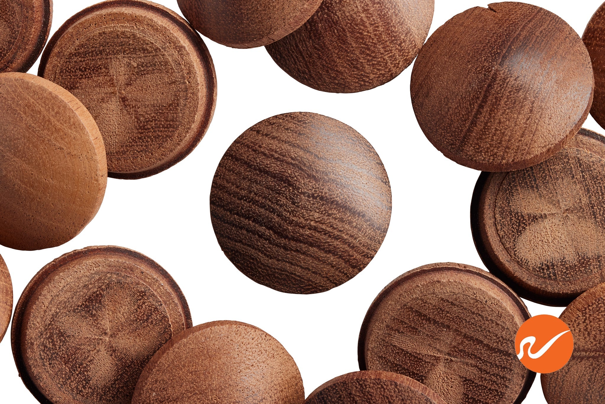 1" Mahogany Button Top Wood Plugs - WidgetCo