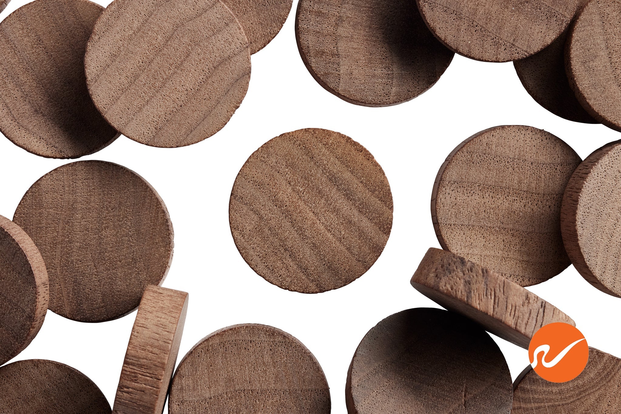 1" Walnut Wood Plugs - End Grain - WidgetCo