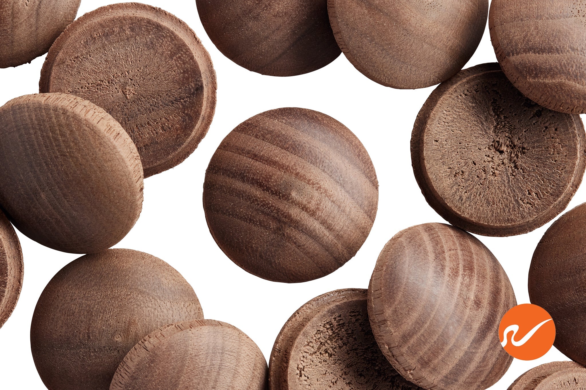 1" Walnut Button Top Wood Plugs - WidgetCo