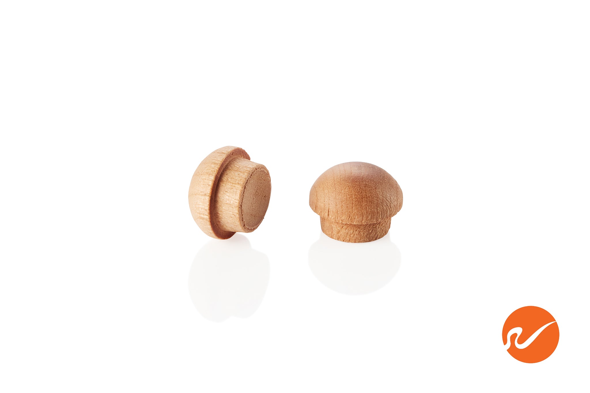 3/8" Cherry Button Top Wood Plugs - WidgetCo