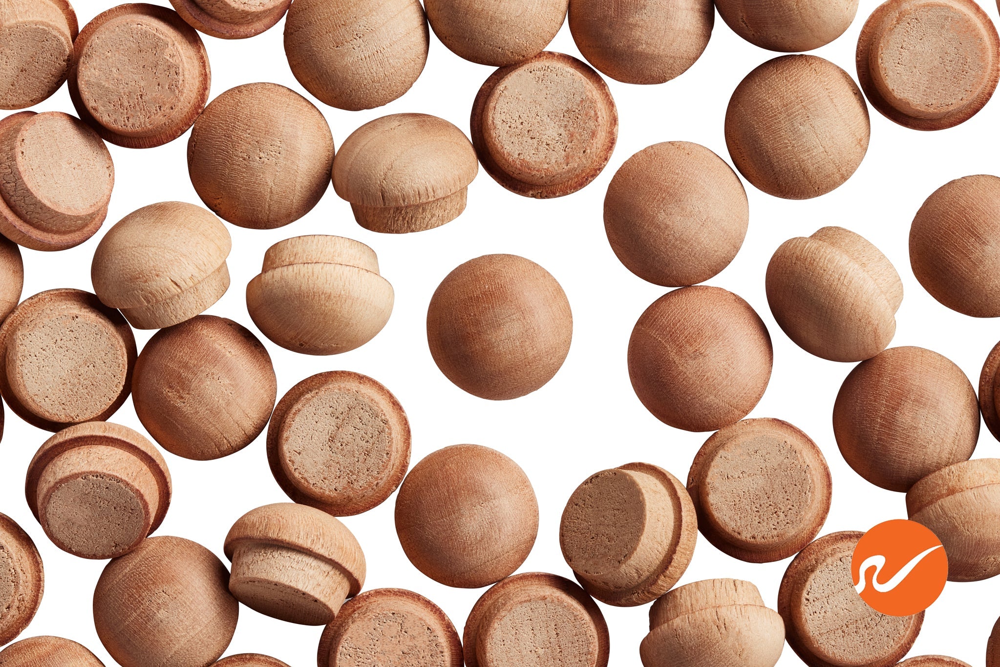 7/16" Cherry Button Top Wood Plugs - WidgetCo