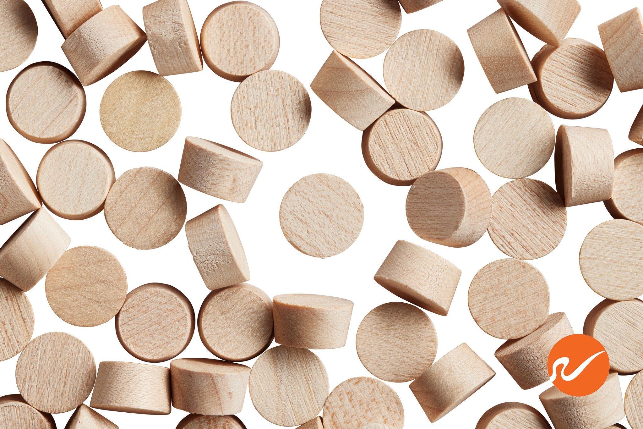 7/16" Maple Wood Plugs - Face Grain - WidgetCo