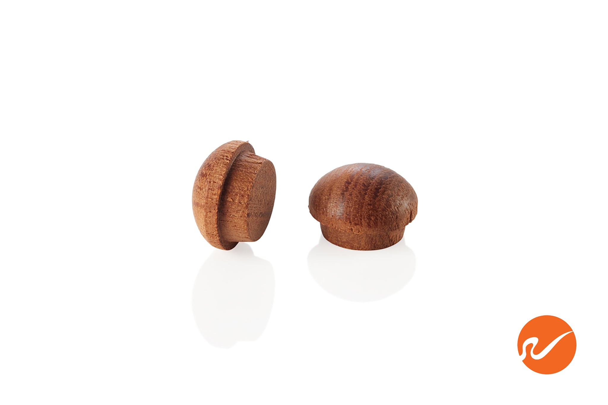 7/16" Mahogany Button Top Wood Plugs - WidgetCo