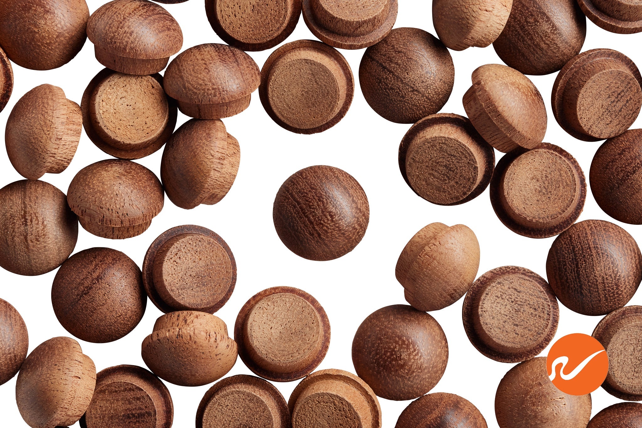 7/16" Mahogany Button Top Wood Plugs - WidgetCo