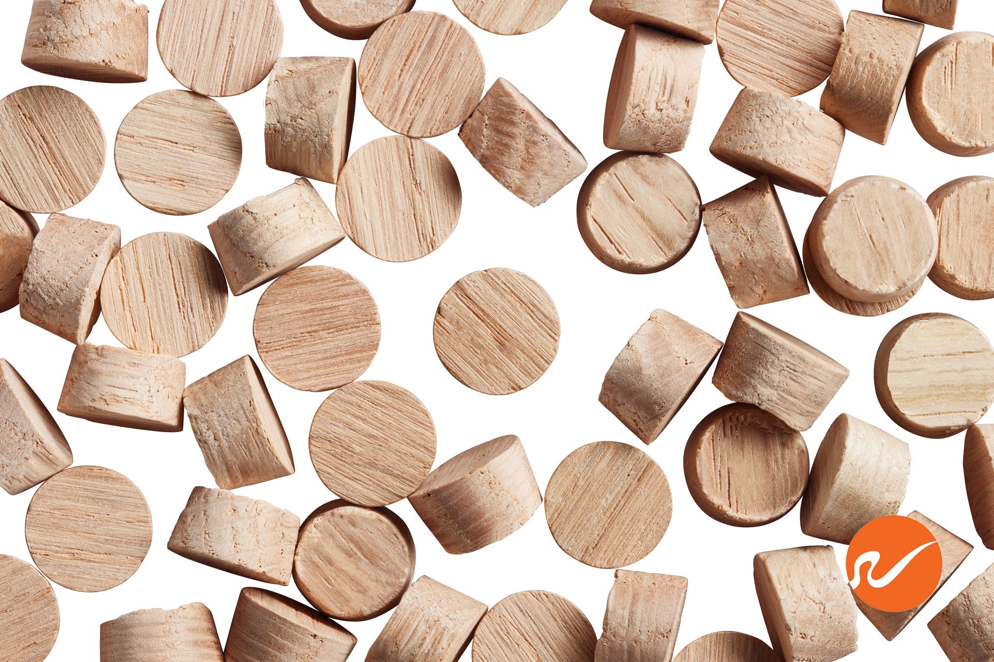 7/16" Oak Wood Plugs - Face Grain - WidgetCo