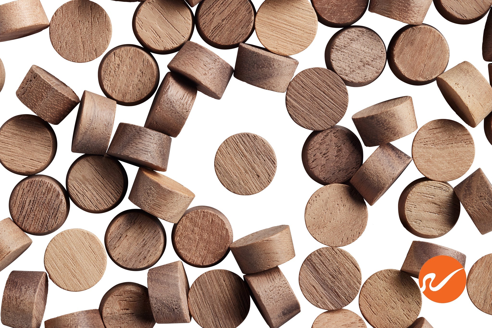 7/16" Walnut Wood Plugs - Face Grain - WidgetCo