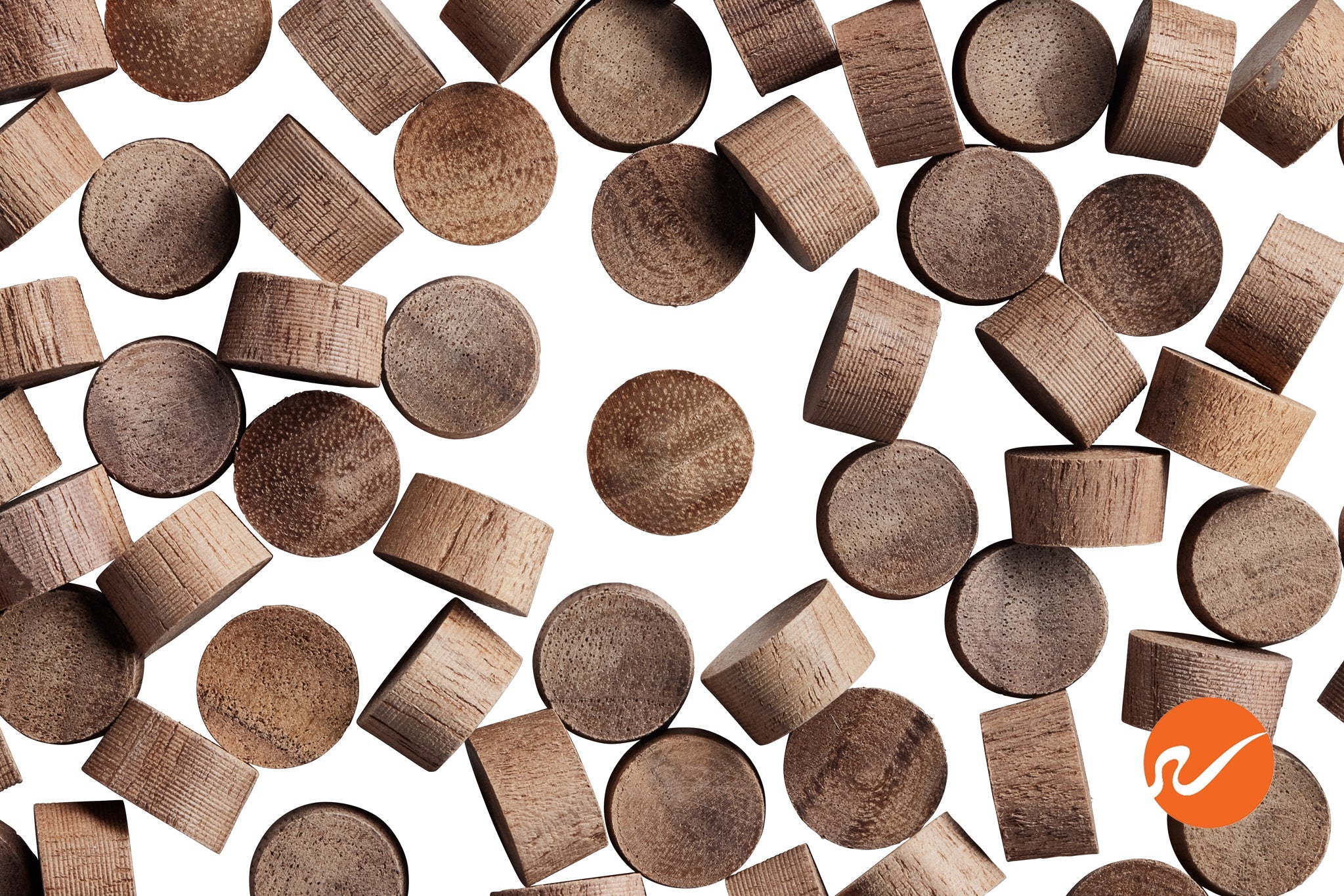 7/16" Walnut Wood Plugs - End Grain - WidgetCo