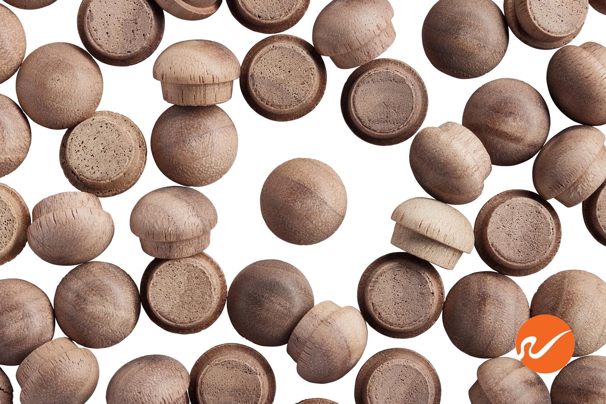 7/16" Walnut Button Top Wood Plugs - WidgetCo