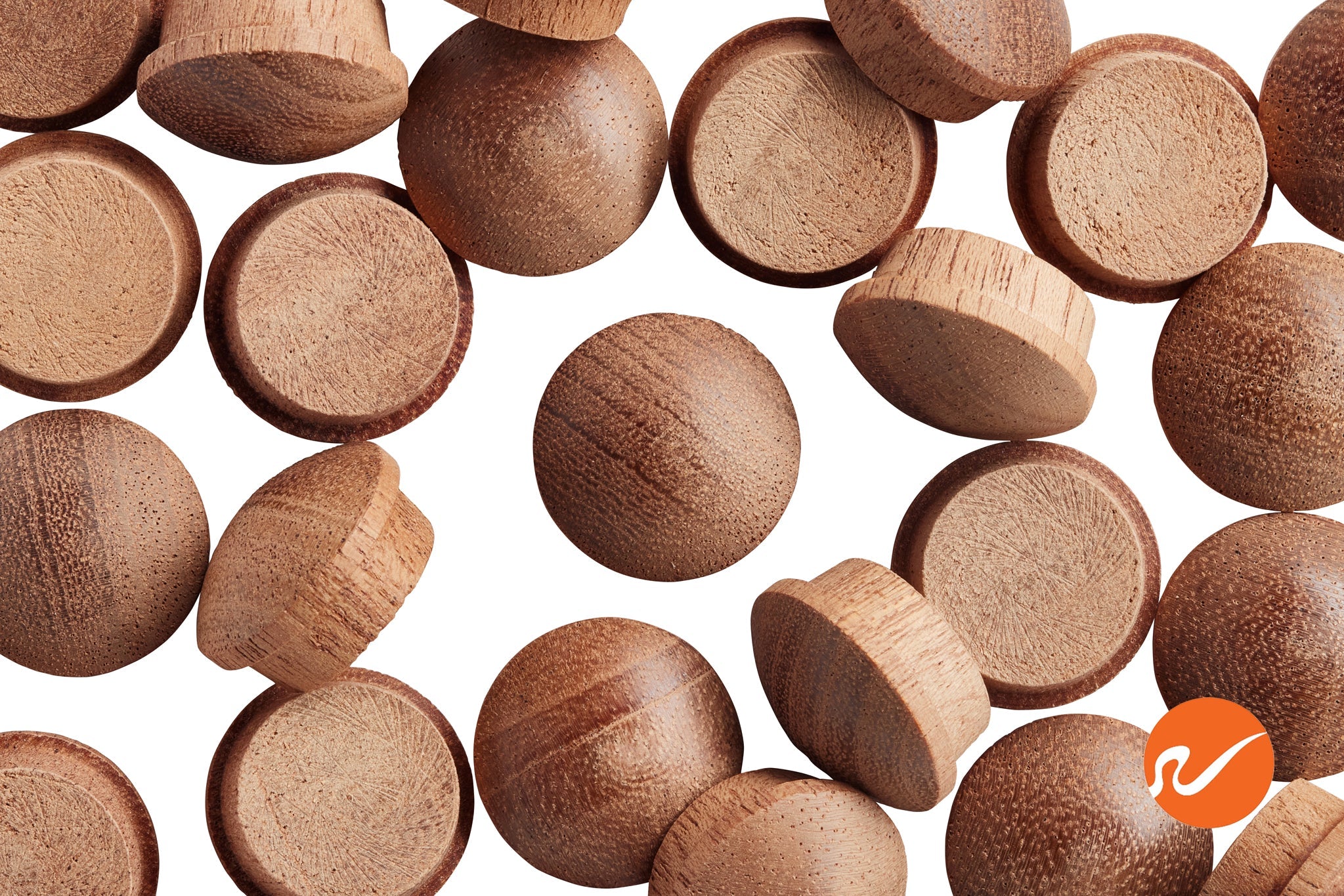 5/8" Mahogany Button Top Wood Plugs - WidgetCo