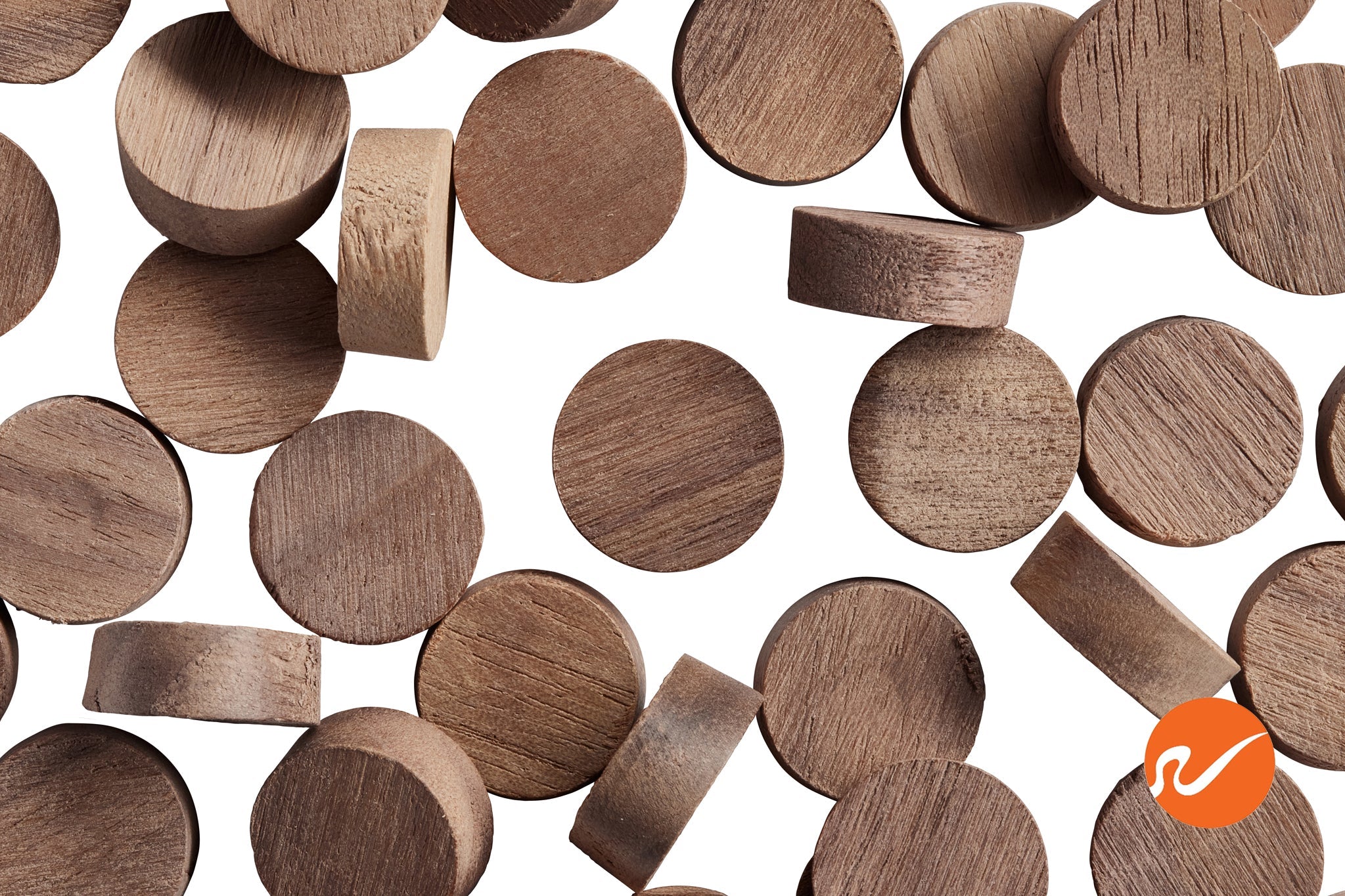 5/8" Walnut Wood Plugs - Face Grain - WidgetCo