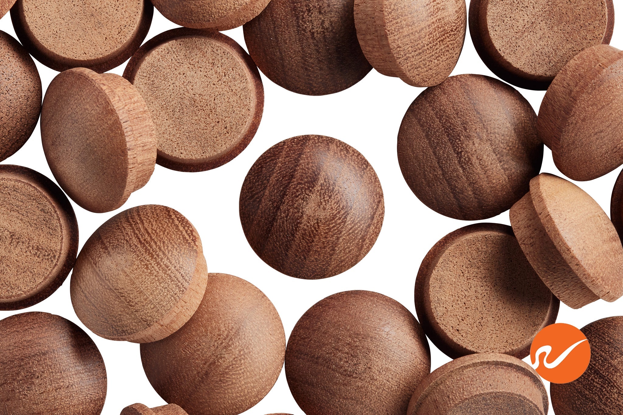 3/4" Mahogany Button Top Wood Plugs - WidgetCo
