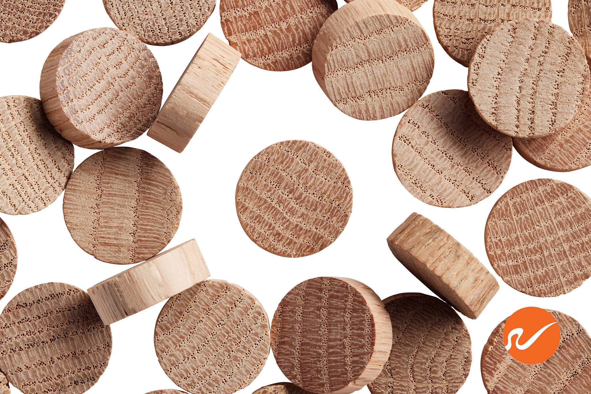 3/4" Oak Wood Plugs - End Grain - WidgetCo