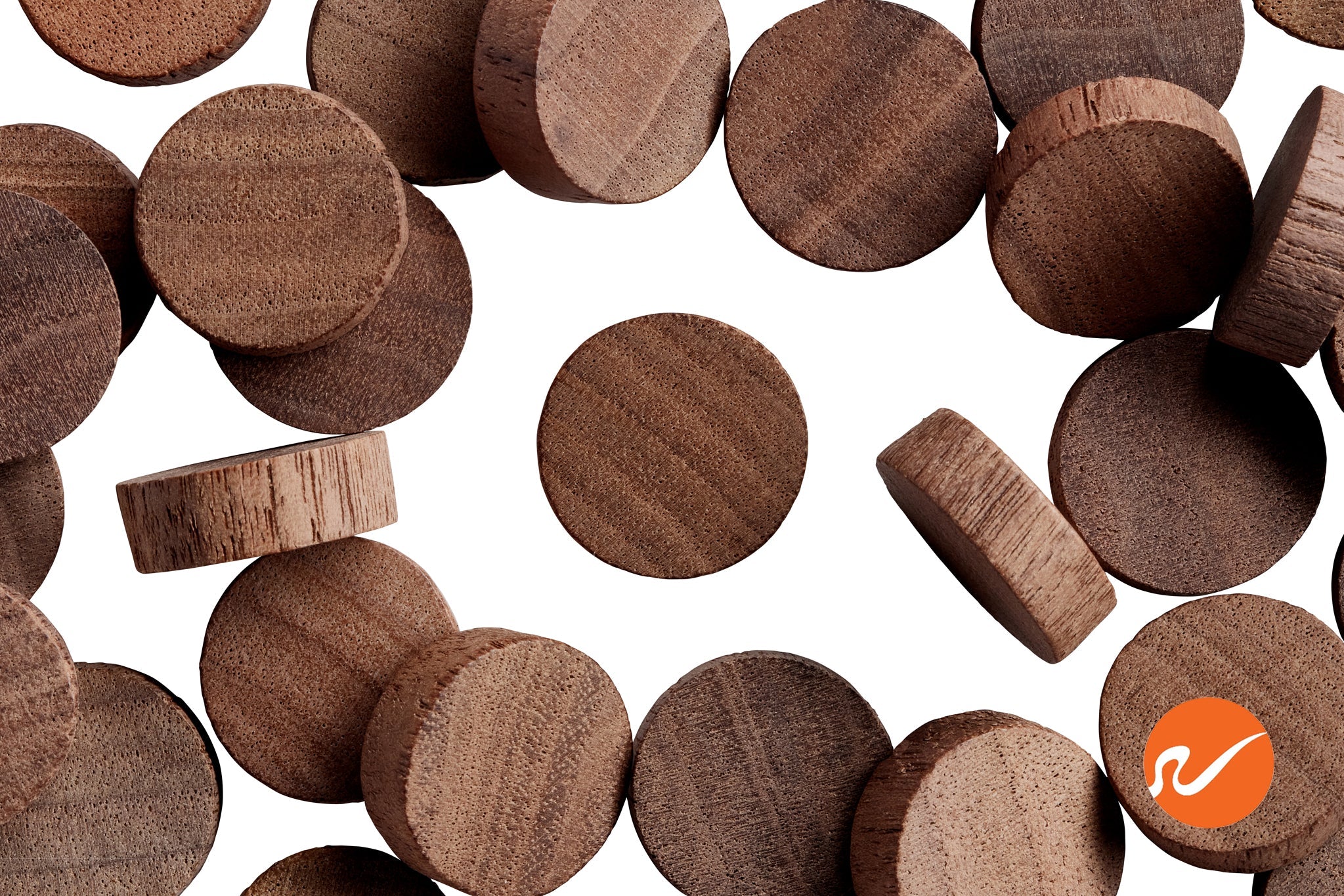 3/4" Walnut Wood Plugs - End Grain - WidgetCo