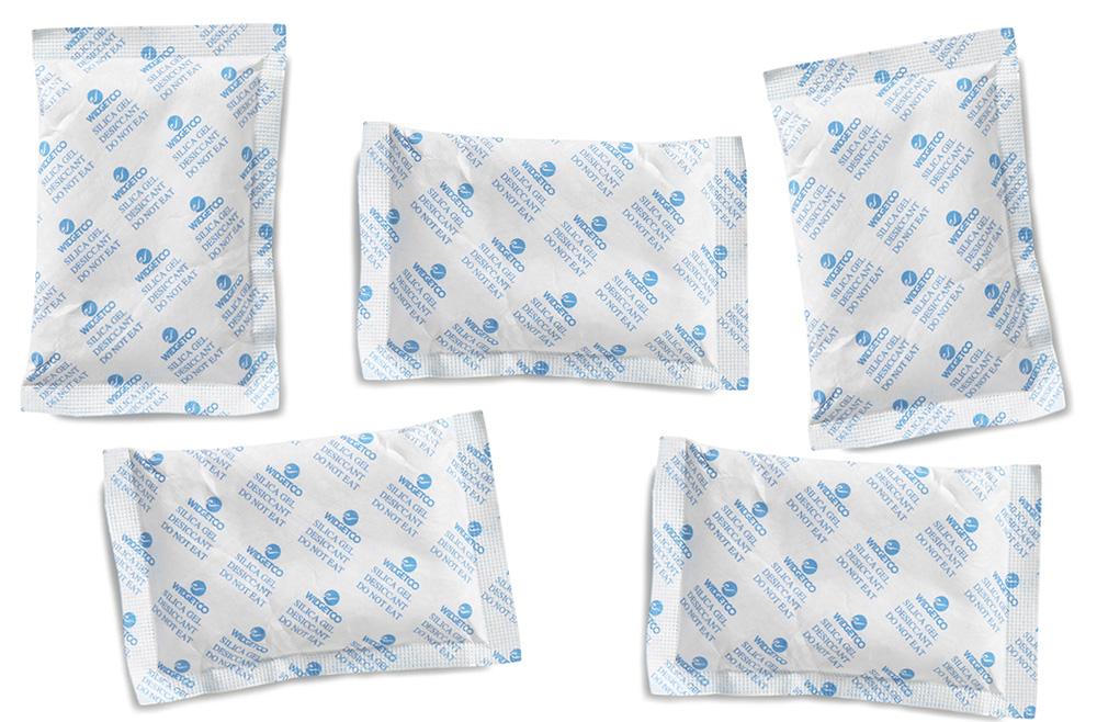 50g Silica Gel Desiccant, Tyvek packs (50 packs) - WidgetCo