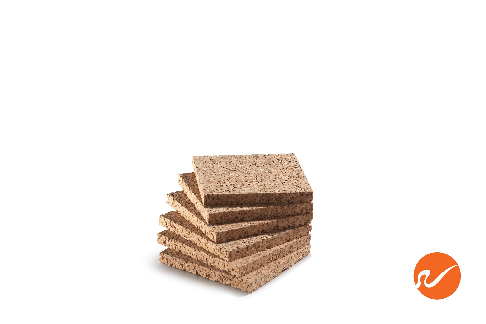 3/8" x 4" Square Cork Coasters (6 pack) - WidgetCo