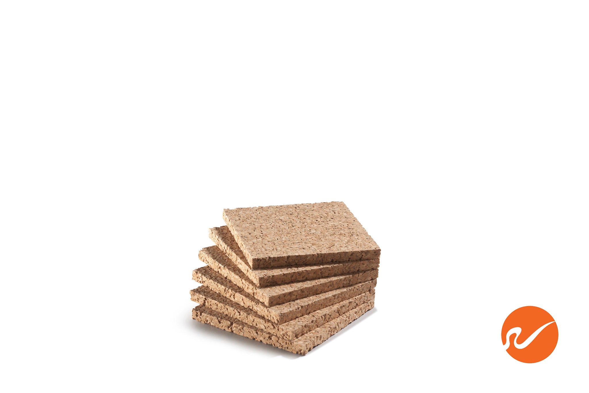 5/16" x 4" Square Cork Coasters (6 pack) - WidgetCo