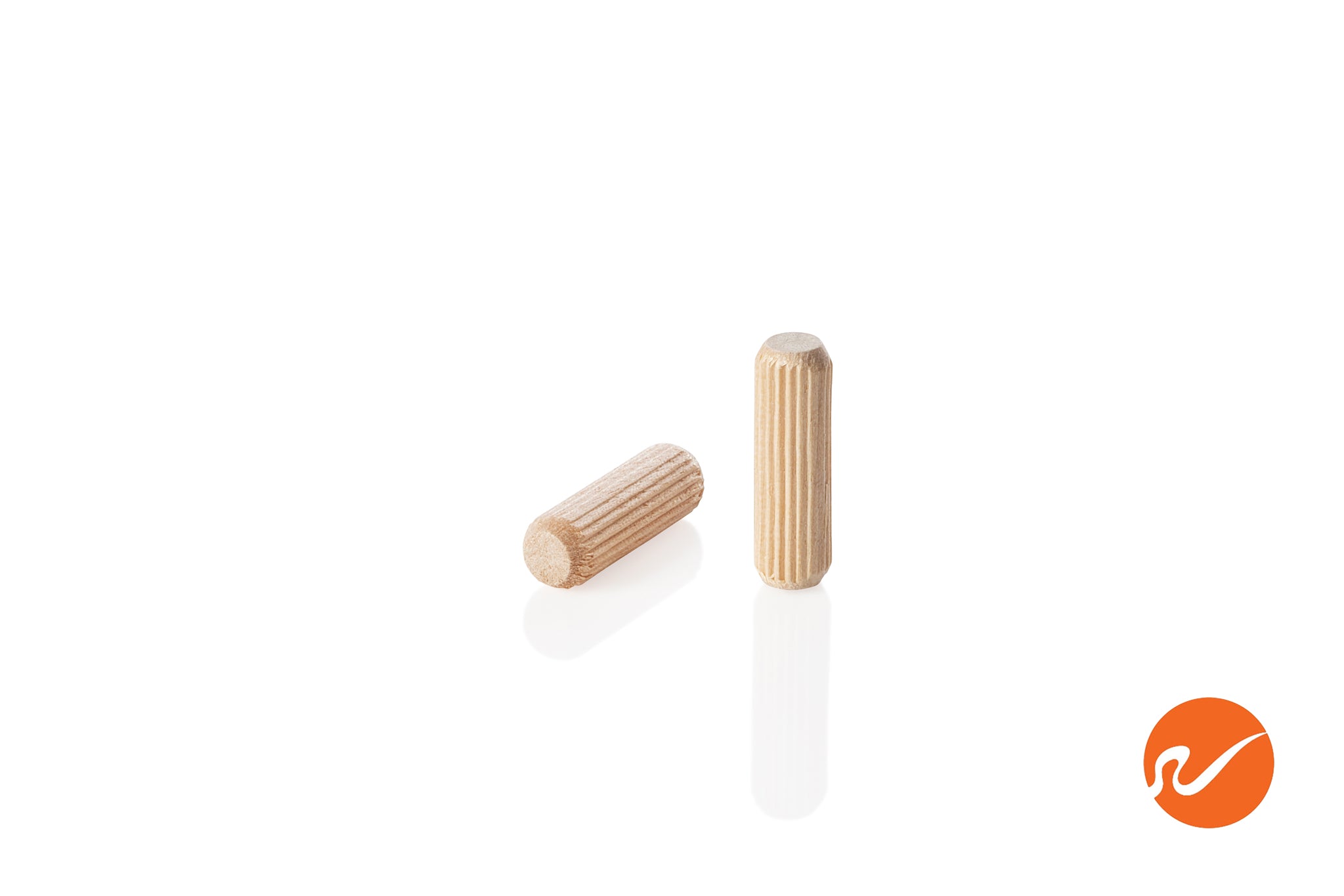 5/16" x 1" Wood Dowel Pins - Multi-Groove - WidgetCo