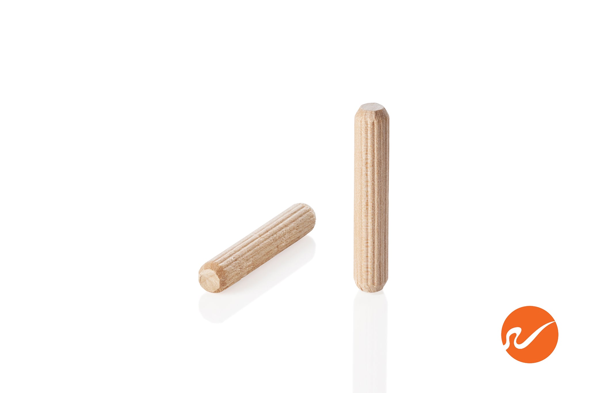 5/16" x 1-3/4" Wood Dowel Pins - Multi-Groove - WidgetCo