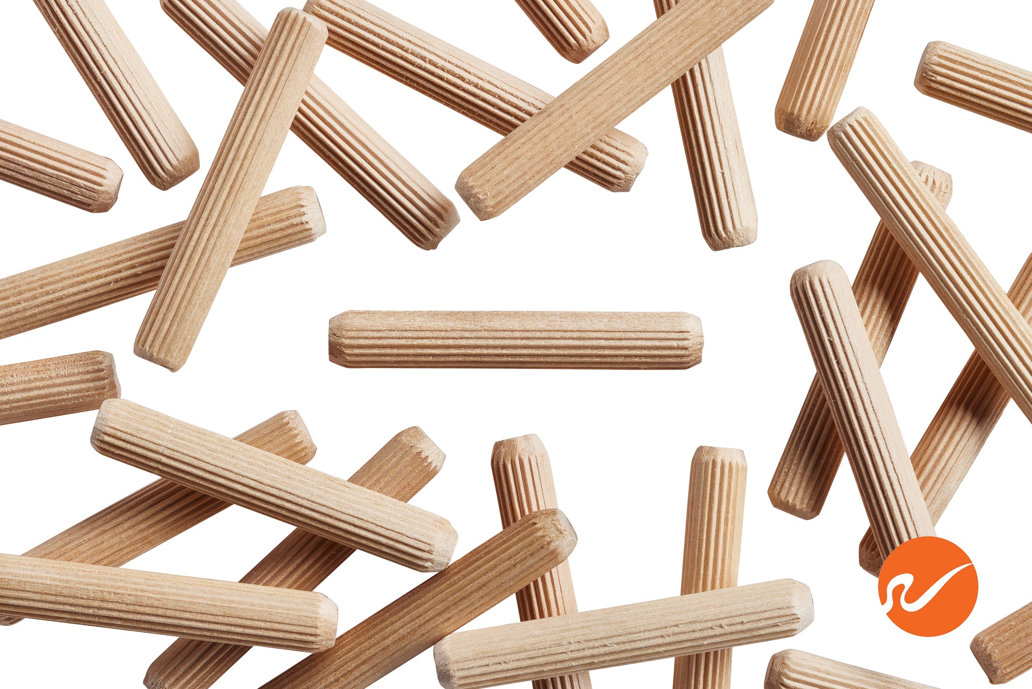 5/16" x 2" Wood Dowel Pins - Multi-Groove - WidgetCo