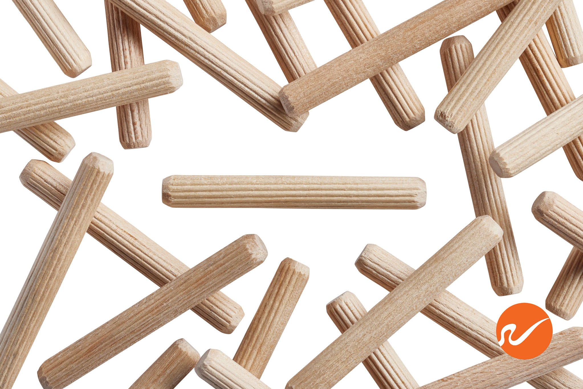 5/16" x 2-1/2" Wood Dowel Pins - Multi-Groove - WidgetCo