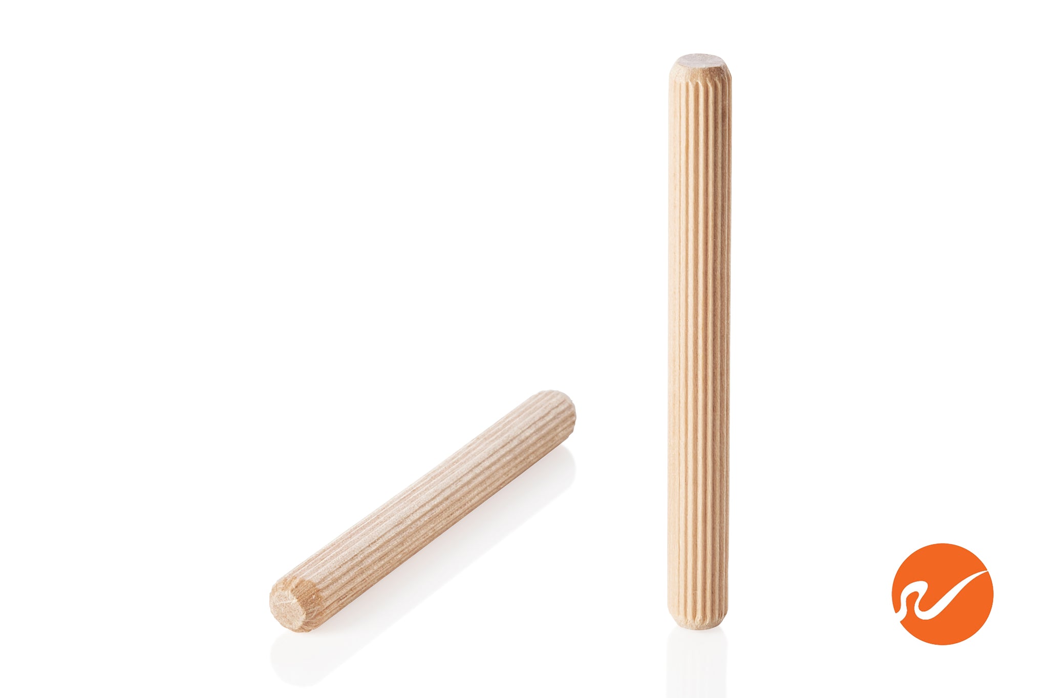 5/16" x 3" Wood Dowel Pins - Multi-Groove - WidgetCo