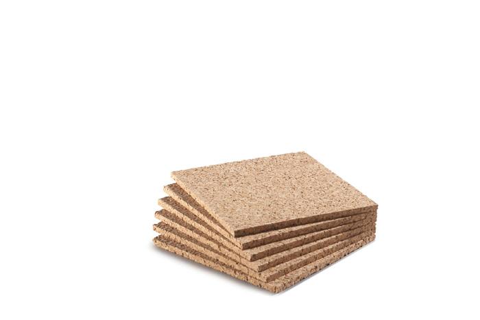 BENCO Sq,Cork,1/2,40p - Self-Adhesive Cork Squares - 1/2 - Natural - 40  Piece