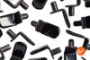 1/4" Matte Black "L" Shelf Pins w/ vinyl - WidgetCo