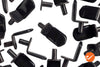 5mm Matte Black "L" Shelf Pins w/ vinyl - WidgetCo