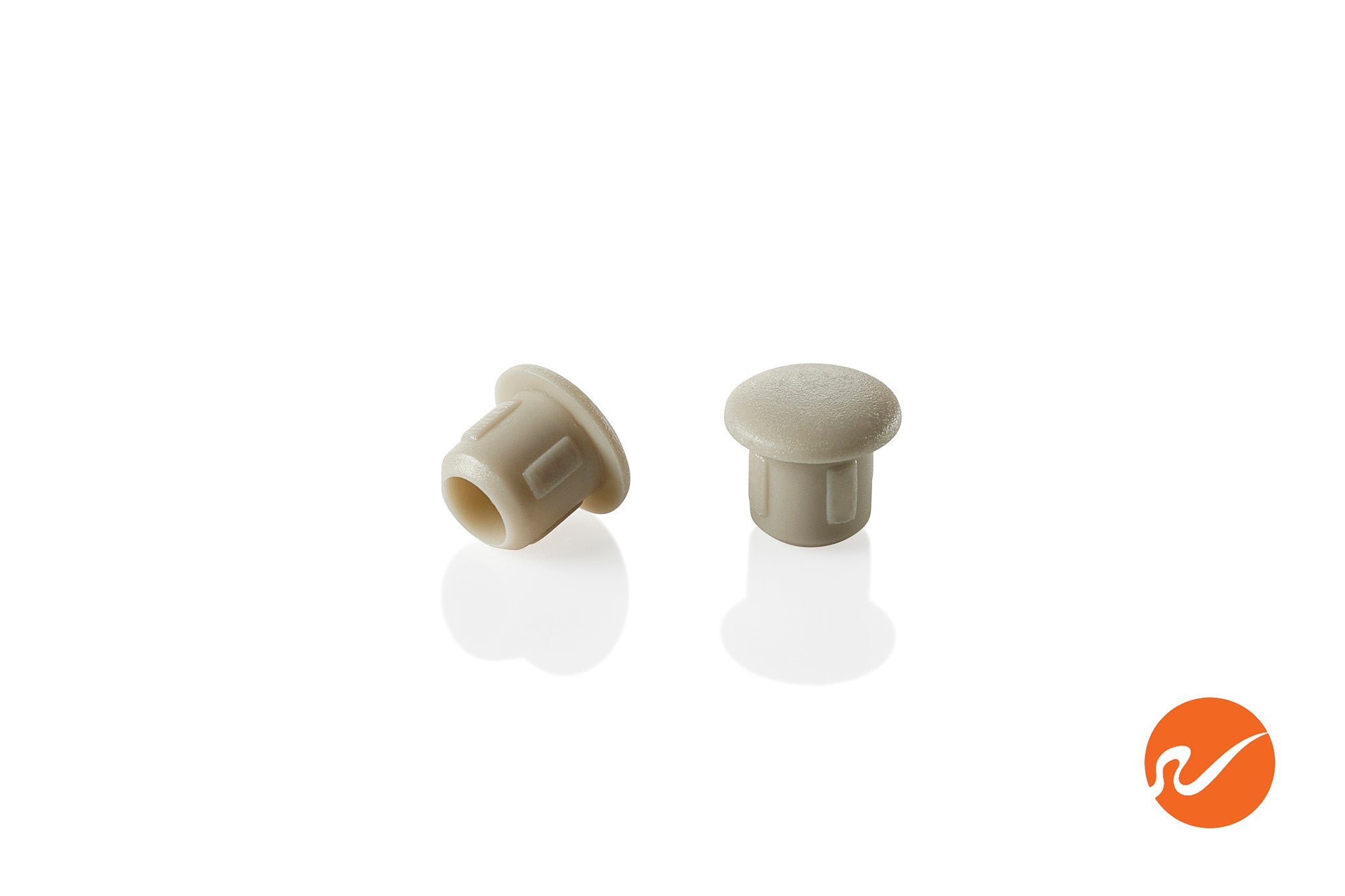 Tapones para agujeros color crema de 6 mm