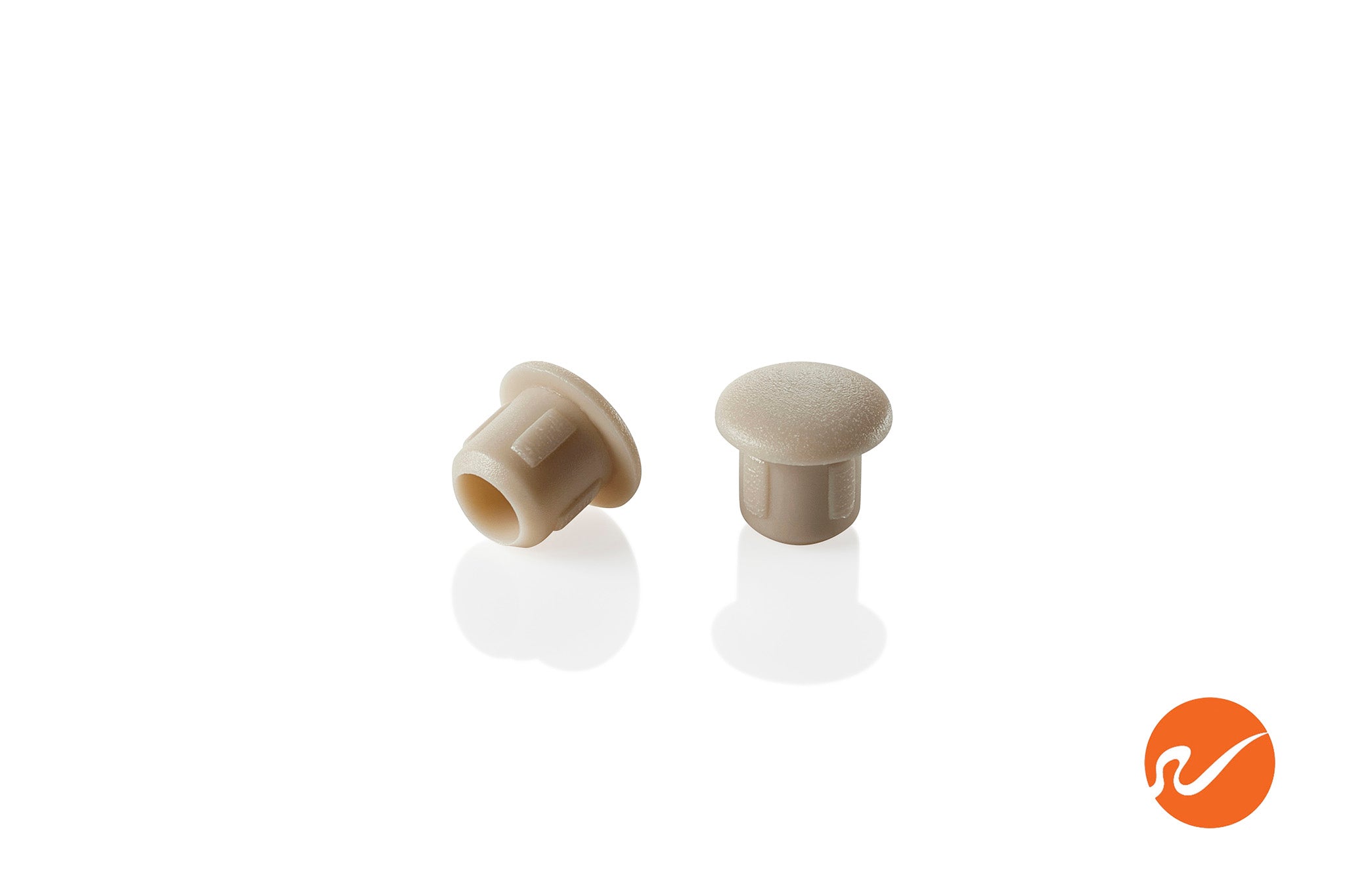 Tapones para agujeros de 6 mm, color beige claro