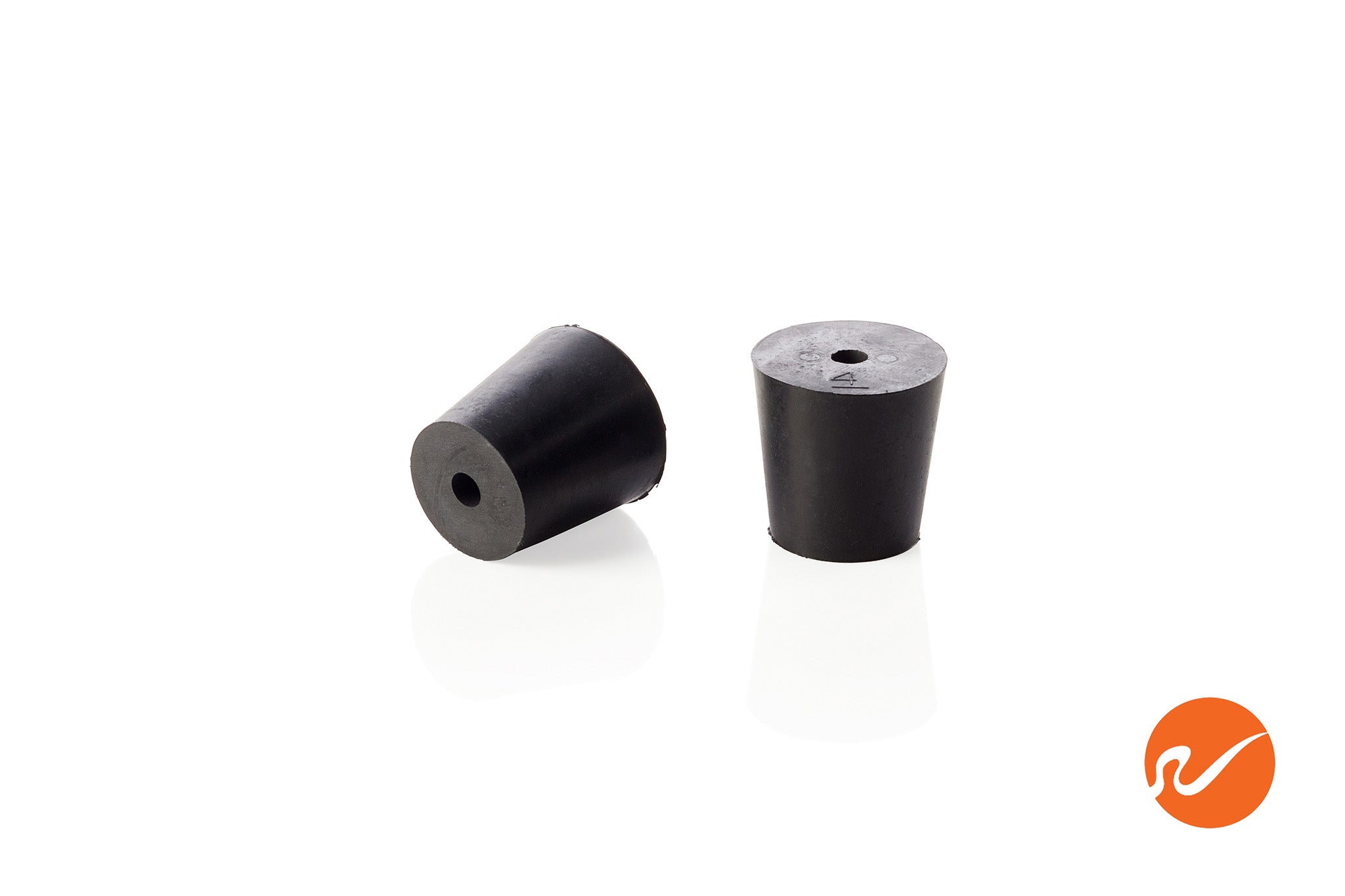 #4 Rubber Stoppers with 1 hole