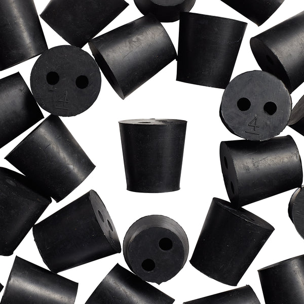 plant pot rubber stopper 4 Rubber Stoppers w/ 2 holes - Bulk Pricing