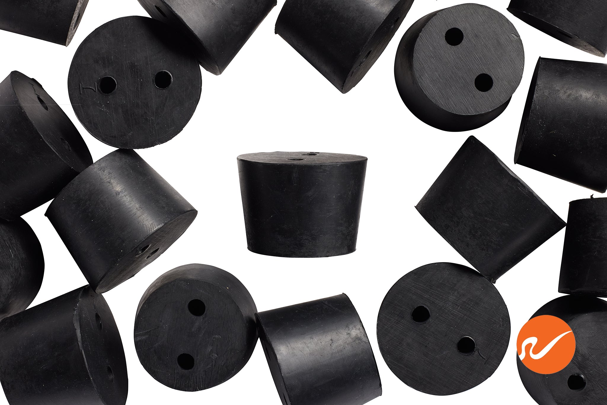 #7 Rubber Stoppers with 2 holes