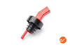 Red Plastic Pour Spouts w/ Bug Screen & Grip Collar - WidgetCo
