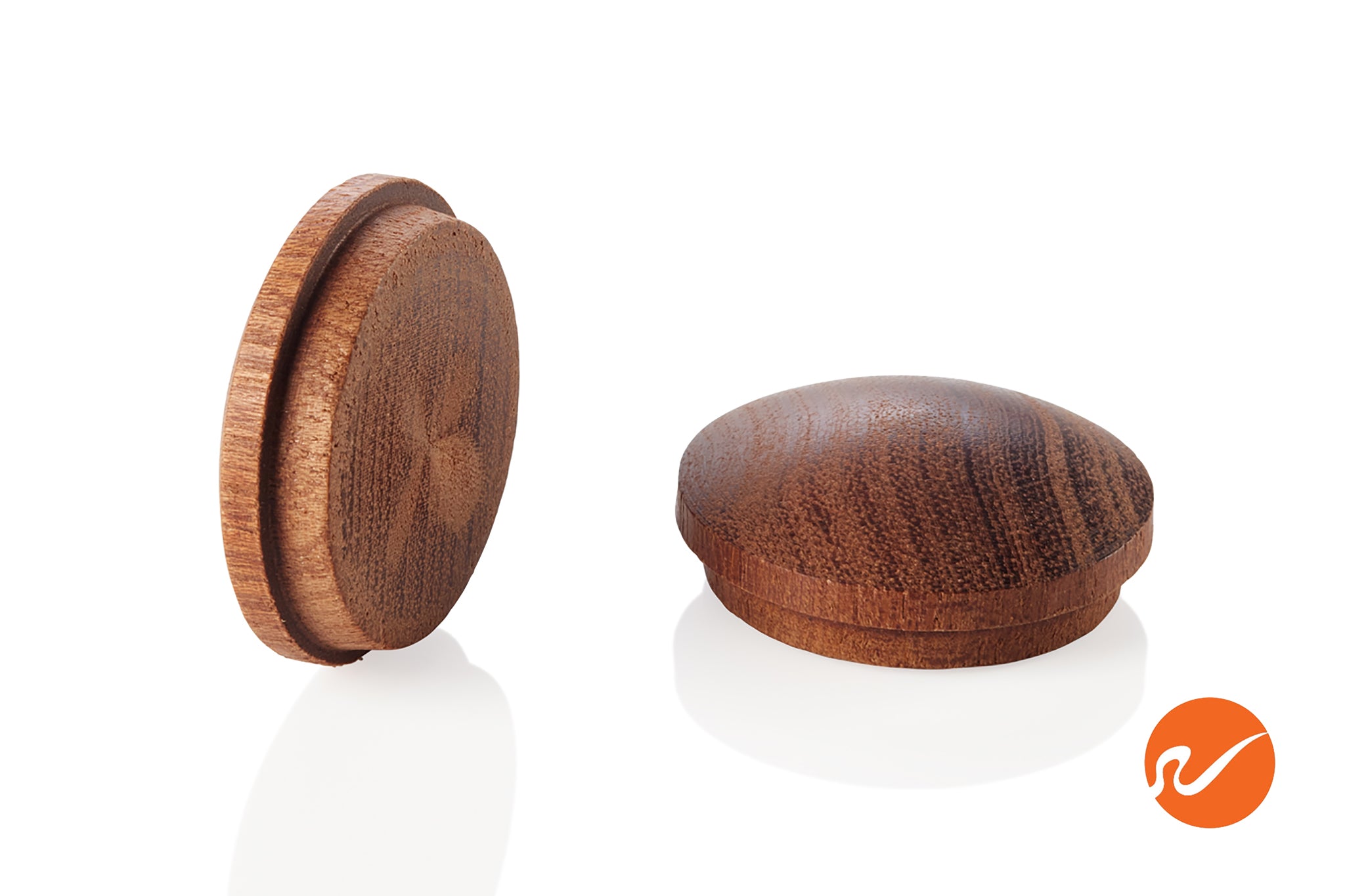 1" Mahogany Button Top Wood Plugs - WidgetCo