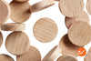 1" Oak Wood Plugs - Face Grain - WidgetCo