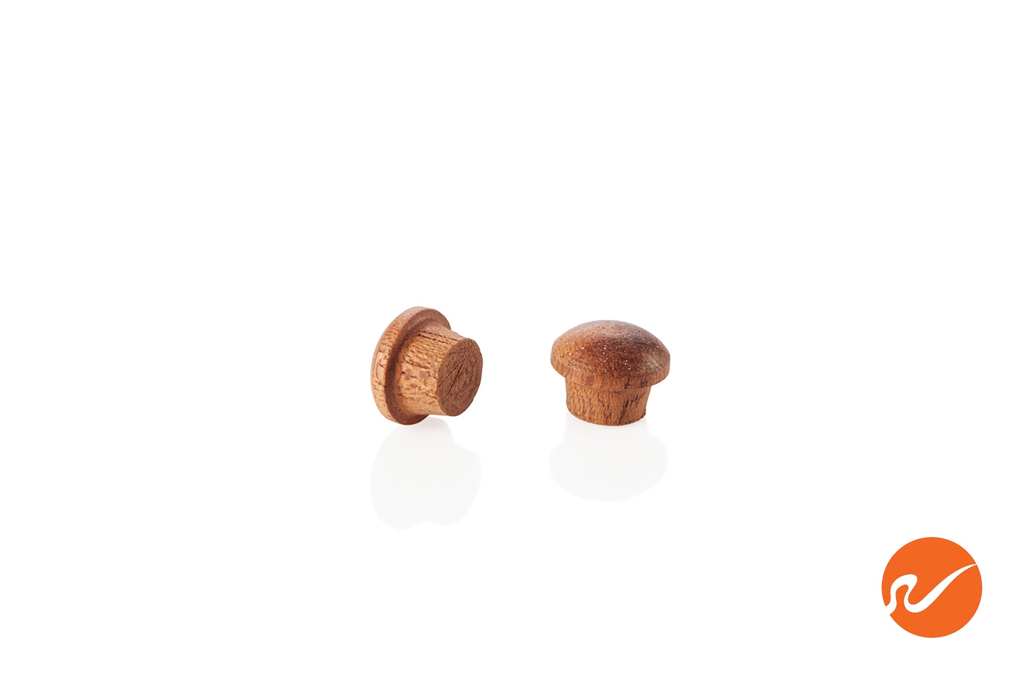 1/4" Mahogany Button Top Wood Plugs - WidgetCo