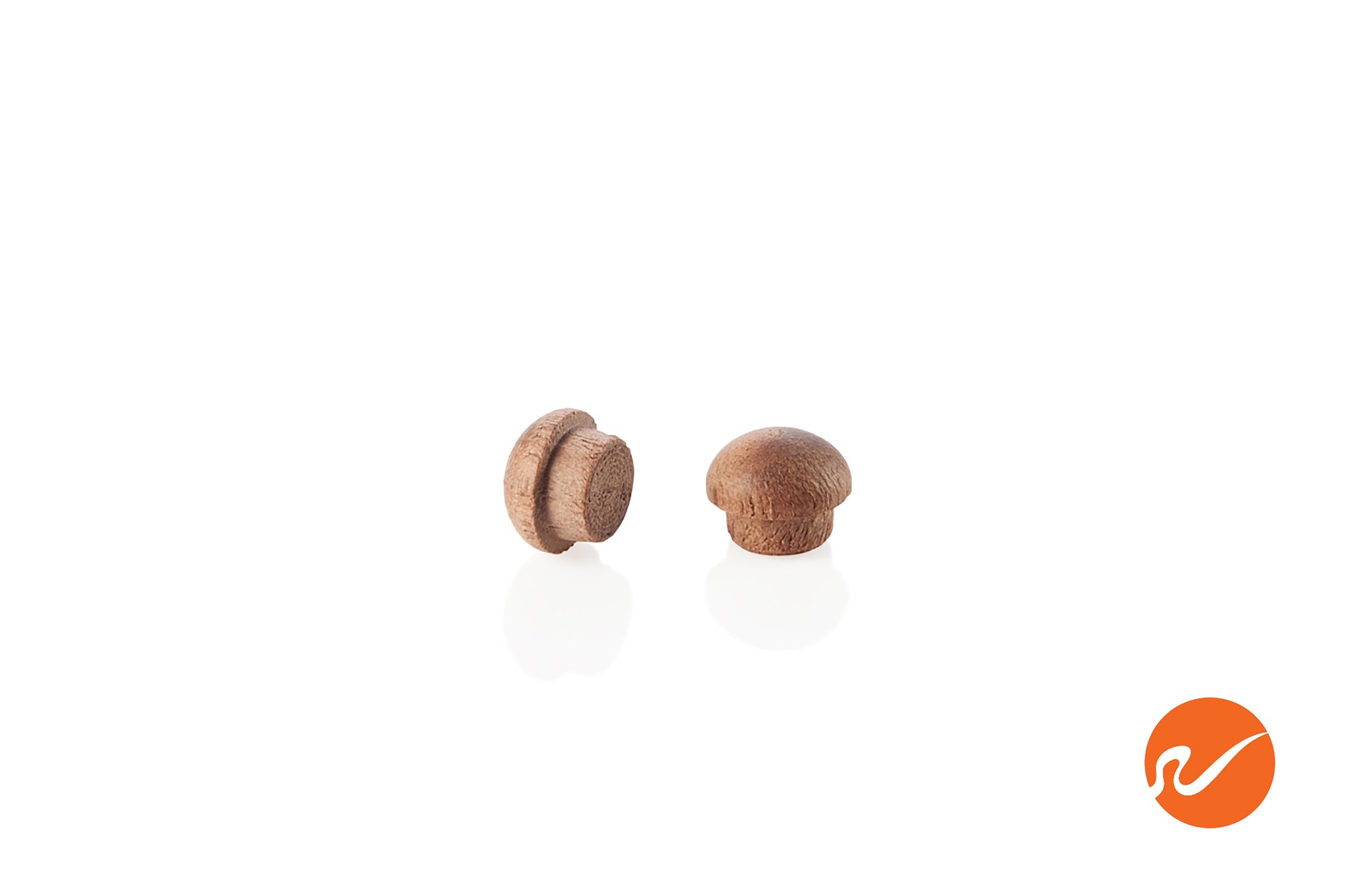 1/4" Walnut Button Top Wood Plugs - WidgetCo
