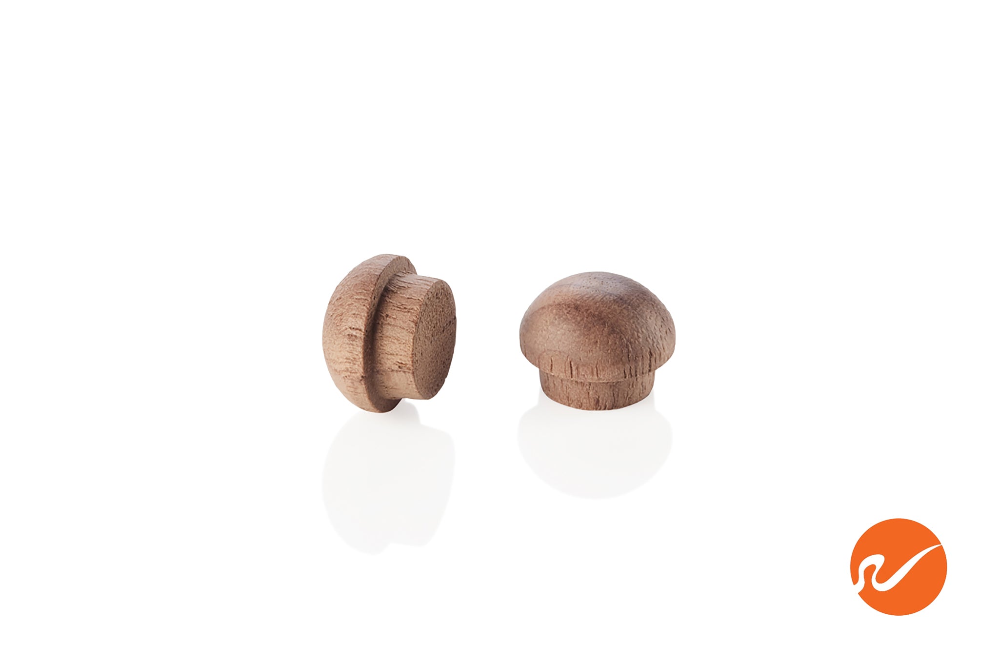 3/8" Walnut Button Top Wood Plugs - WidgetCo