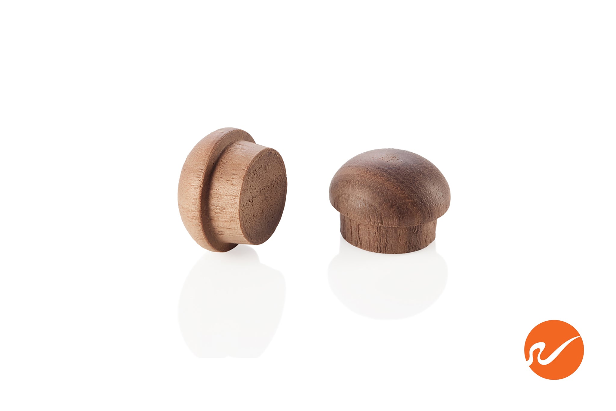 1/2" Walnut Button Top Wood Plugs - WidgetCo