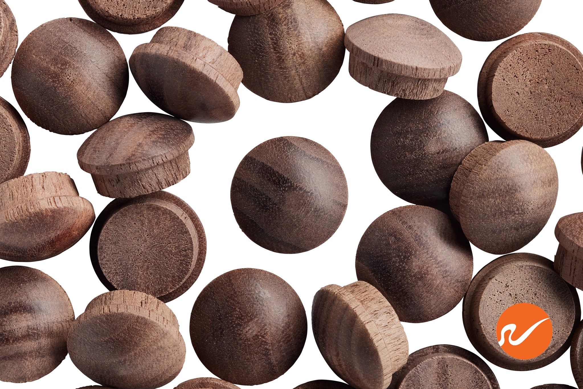 8 Rustic Wood Buttons in Black Walnut {3/4}